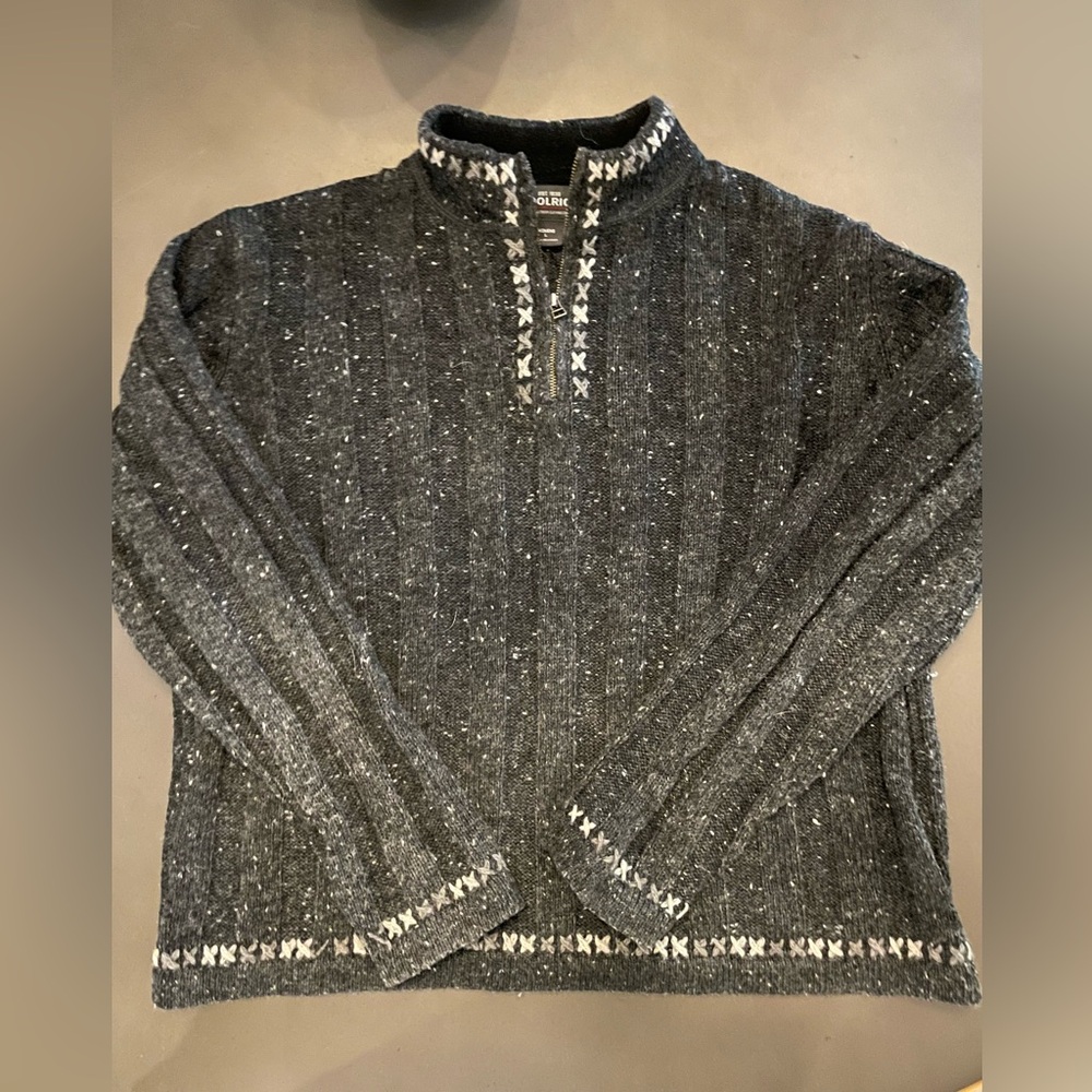 Woolrich Women’s 1/4 Zip Wool blend Sweater Size L Excellent condition